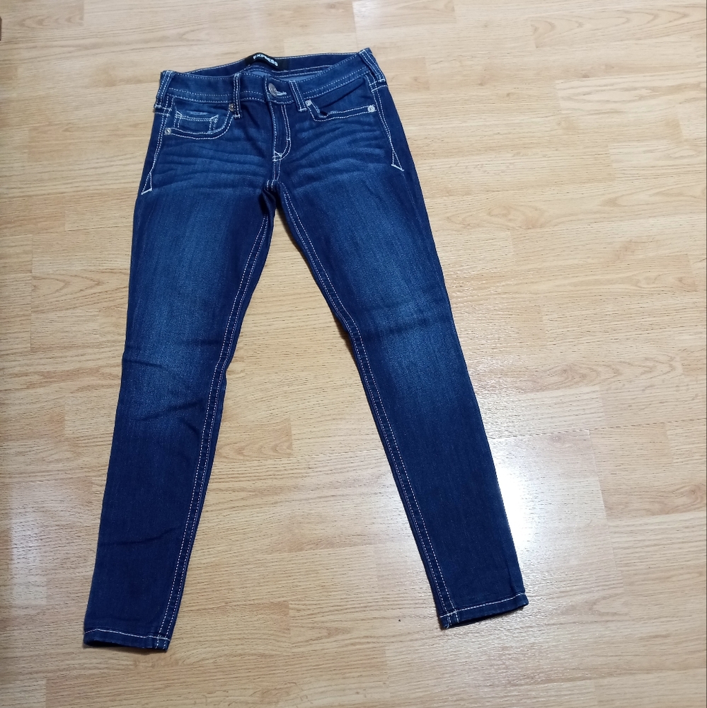 Express Jean leggings. EUC.  Size 0 regular. EURO HEM
